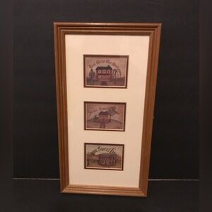 Vintage primitive farmhouse wall decor. God bless our home